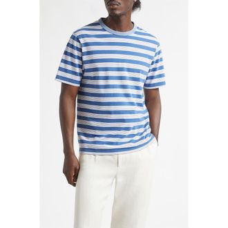 Noah Stripe Ringer T-Shirt in Navy/White at Nordstrom, Size Xx-Large