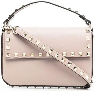 Valentino Garavani stud-detail leather shoulder bag - women - Leather - OS - Neutrals