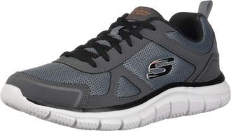 Skechers Mens Track Scloric Oxford, Gray/Navy, 8 UK