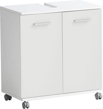 WELLTIME Waschbeckenunterschrank »Palermo, Breite 59 cm« Metallbeschläge, Siphonausschnitt