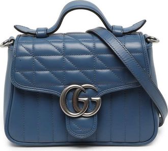 Gucci Pre-owned Gucci Mini GG Marmont Matelasse Calfskin Aria Top Handle Bag Ladies I96I7XTUD3RNCEEW
