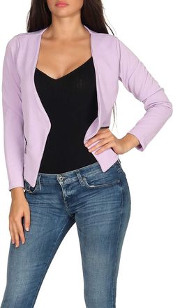 Malito more than fashion Malito Blazer Basic-Look Business Jacket 6040 Women (L, Lilac)