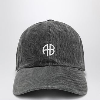 Anine Bing Vintage Effect Grey Baseball Cap
