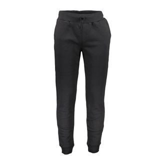 North Sails Sweatpants, male, Black, 2XL, Black Cotton Straight-Leg Trousers