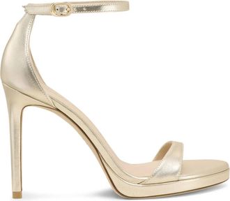 Stuart Weitzman Nudist Platform - Dames - Sandalen met hakken - Beige - 41 EU - Schoenen