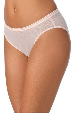 DKNY Table Top Sheer Stripe Bikini in Rosewater at Nordstrom, Size X-Large