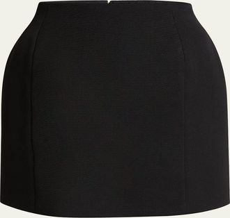 Balenciaga Hourglass Wool Mini Skirt