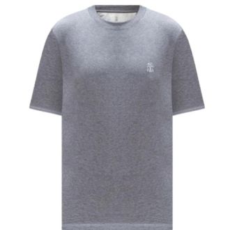 Brunello Cucinelli Hombre, Camisetas, Gris, Talla: XL
