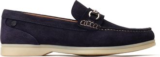 Base London Snapper Mens Leather Loafer Shoes - Navy - Size UK 11