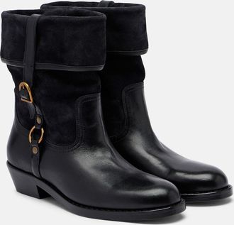 Isabel Marant Ildra 35 leather and suede ankle boots