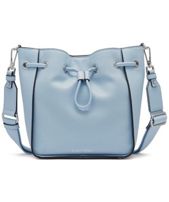 Calvin Klein Womens Holt Drawstring Drawstring Crossbody Bag Holt Drawstring Crossbody Bag, Dusty Blue, &Uacute;nico