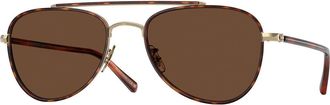 Oliver Peoples OV1372ST Sacoye Polarized 5035AN Mens Sunglasses Gold Size 52
