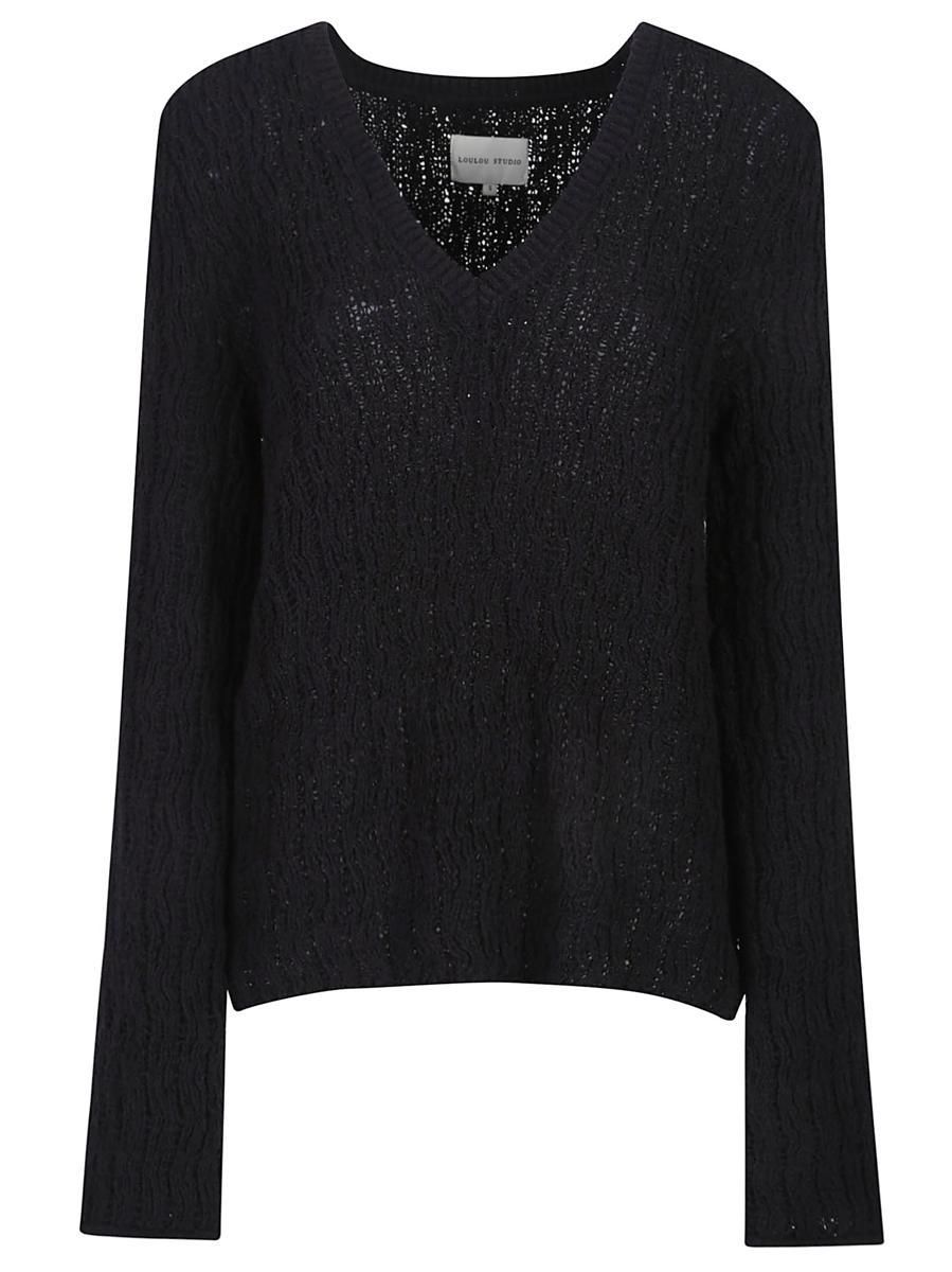 【LOULOU STUDIO】 LOULOU DE SAISON Ambrose brushed alpaca-blend sweater | NET