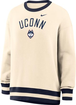 Nike Womens Phoenix (Connecticut) Oversized Crew-Neck Sweatshirt in Brown | IV9408-120