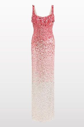 Jenny Packham Decora Sequin-Embellished Maxi Dress in Illusion at Nordstrom, Size 14 Uk