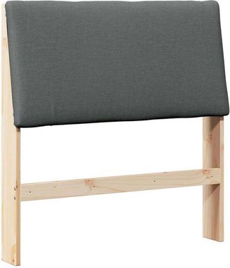 vidaXL Cabecero Tapizado Gris Oscuro 100 Cm Madera De Pino Macizo Vidaxl