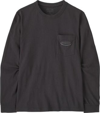 Patagonia L/S MW 95 Oval Logo Pocket Tee Longsleeve f&uuml;r Herren | grau