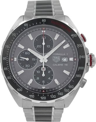 Tag Heuer Pre-owned Tag Heuer Formula 1 Chronograph Grey Dial Mens Watch CAZ2012.BA0876