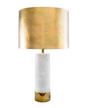 nuLOOM Nuloom 23In Alessia Marble & Iron Aluminium Shade Table Lamp