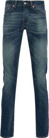 Dondup George logo-print jeans - men - Polyester/Cotton/Cotton/Elastane - 30 - Blue