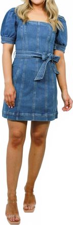Minkpink Womens Ellis Panel Mini Dress In Denim Blue