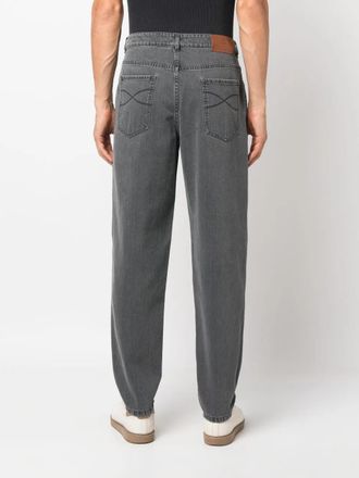 Brunello Cucinelli Charcoal Straight Leg Jeans - Grey
