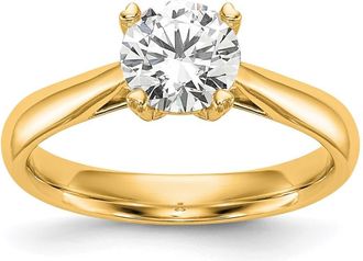 Diamond2Deal 14k Gold Lab Grown Diamond Engagement Ring 3/4Ct Clarity- VS Color- G-H