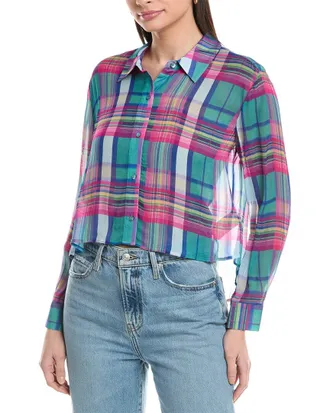 L'agence Cosette Crop Hi-Low Shirt