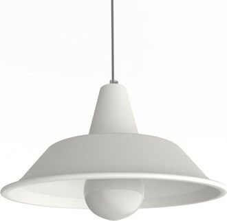 Lumicom Duna Sospensione, 1XE27, max 42W, metallo, bianco opaco, D.35cm - Lumicom