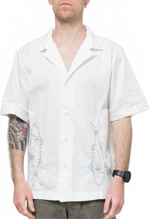 Service Works Embroidered Mackerel Shirt In White