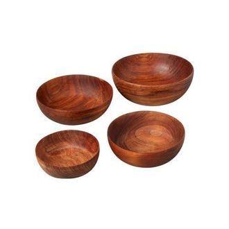 Be Home Teak Nesting Bowls - Set of 4 in Natural at Nordstrom