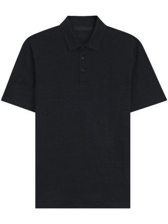 HUGO BOSS Dark Blue Solid Shirt Collar Polo