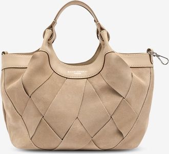 Gianni Chiarini Rechteckige Handtasche aus geflochtenem Wildleder Dua