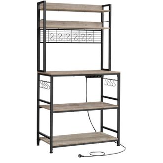 Vasagle Estanter&iacute;a de cocina de 40 x 80 x 170 cm de color greige y negro