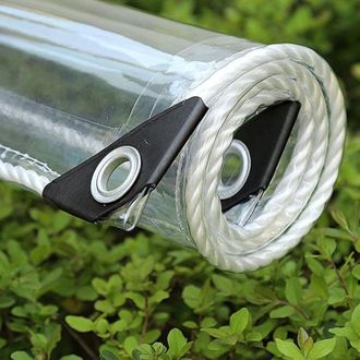 OEM Telone In Pvc Impermeabile, Trasparente Con Occhielli, Copertura Antipioggia Per Piante E Fiori, 360 G/m&sup2; (dimensioni: 0,8 M &times; 1,5 M)