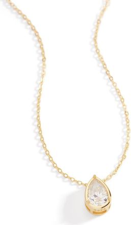 Mint & Lily Diamond Teardrop Necklace in Moissanite Diamond at Nordstrom