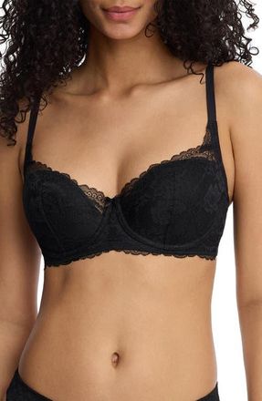 Skarlett Blue Minx Balconette Padded Underwire T-shirt Bra in Black at Nordstrom, Size 36Ddd