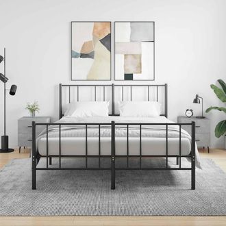 vidaXL Mesita Noche 2 Uds Madera Ingenier&iacute;a Gris Hormig&oacute;n 40x35x47,5cm Vidaxl