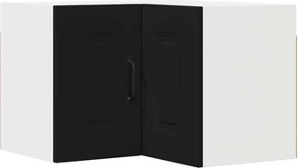 vidaXL Kitchen Wall Cabinet Black 57 x 57 x 40 cm Engineered Wood vidaXL