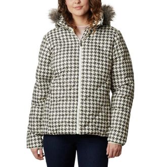 Columbia ICY Heights II Down Jacket Womens White Hooded Full Zip KFC478