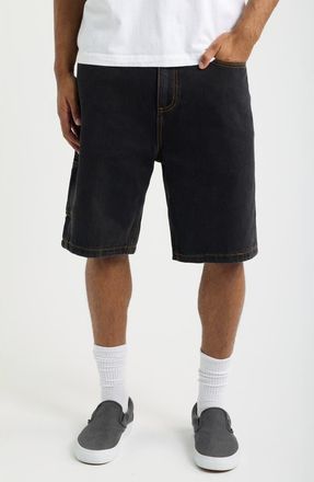 Rip Curl Walk Denim Carpenter Shorts in Washed Black at Nordstrom, Size 32