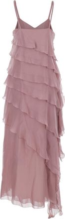 Antonelli Womens Long Dress Marilyn Silk Pink