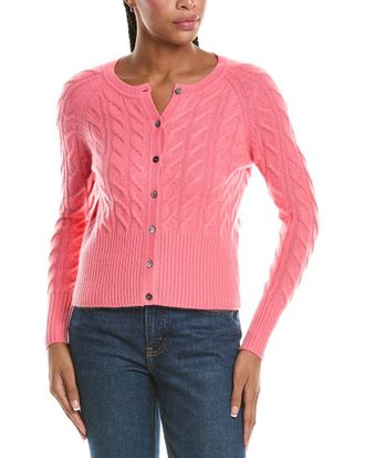 N.Peal N. PEAL Myla Cable 100% Cashmere Cardigan