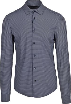 Out / Fit Techno Stretch Slim Fit Shirt with Micro-Check Pattern