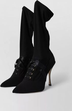 Dolce & Gabbana stretch mid calf stiletto boots