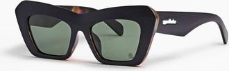 Sz&acirc;de collective Unisex Florey Polarized Sunglasses In Elysium Black/pinta Tort/moss