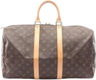 Louis Vuitton Pre-owned Boston Bag - unisex - Vintage Weekendtas - Bruin - ONE Size - Leer - Vintage
