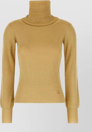 Valentino Garavani shimmering turtleneck sweater long sleeves