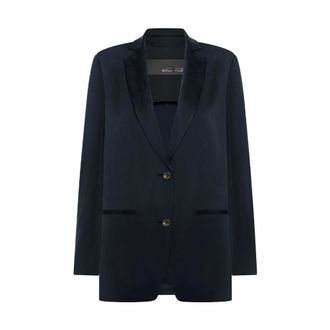 Roberto Ricci Design Rrd, Jassen, Dames, Blauw, M, Polyester, Cupro Boyfriend Blazer