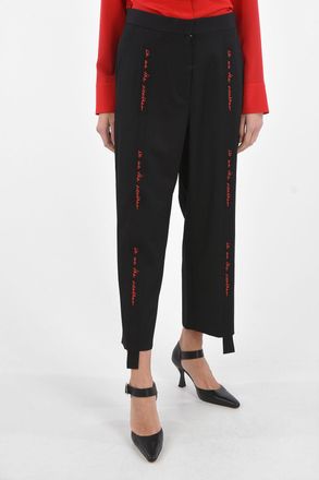 Stella McCartney Pantaloni WE ARE THE WEATHER con Fasce Laterali Ricamate Stella McCartney